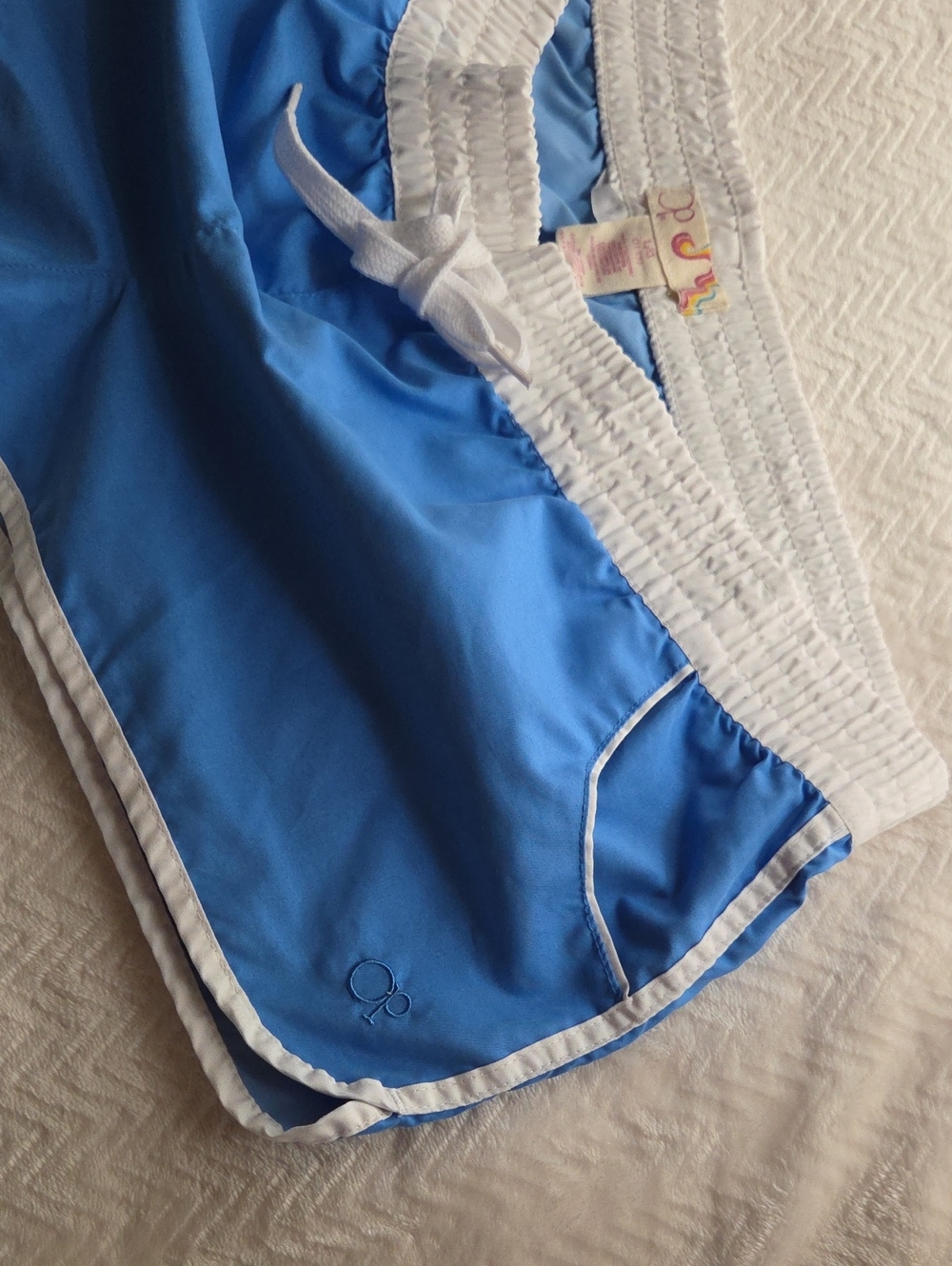 Vintage Y2K Ocean Pacific Light Blue Active Shorts w/Pockets & Thick Drawstrings